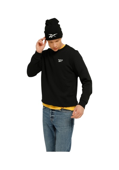 Reebok Rı Ft Left Chest Cr Erkek Siyah Sweatshirt Siyah