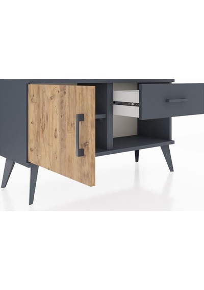Arges Şifonyer Tek Raflı Tek Çekmeceli Tek Kapaklı 88x30x48 Antrasit-çam/antrasit Çam/antrasit Arges Şifonyer Tek Raflı Tek Çekmeceli Tek Kapaklı 88x30x48 Antrasit-çam/antrasit Çam/antrasit