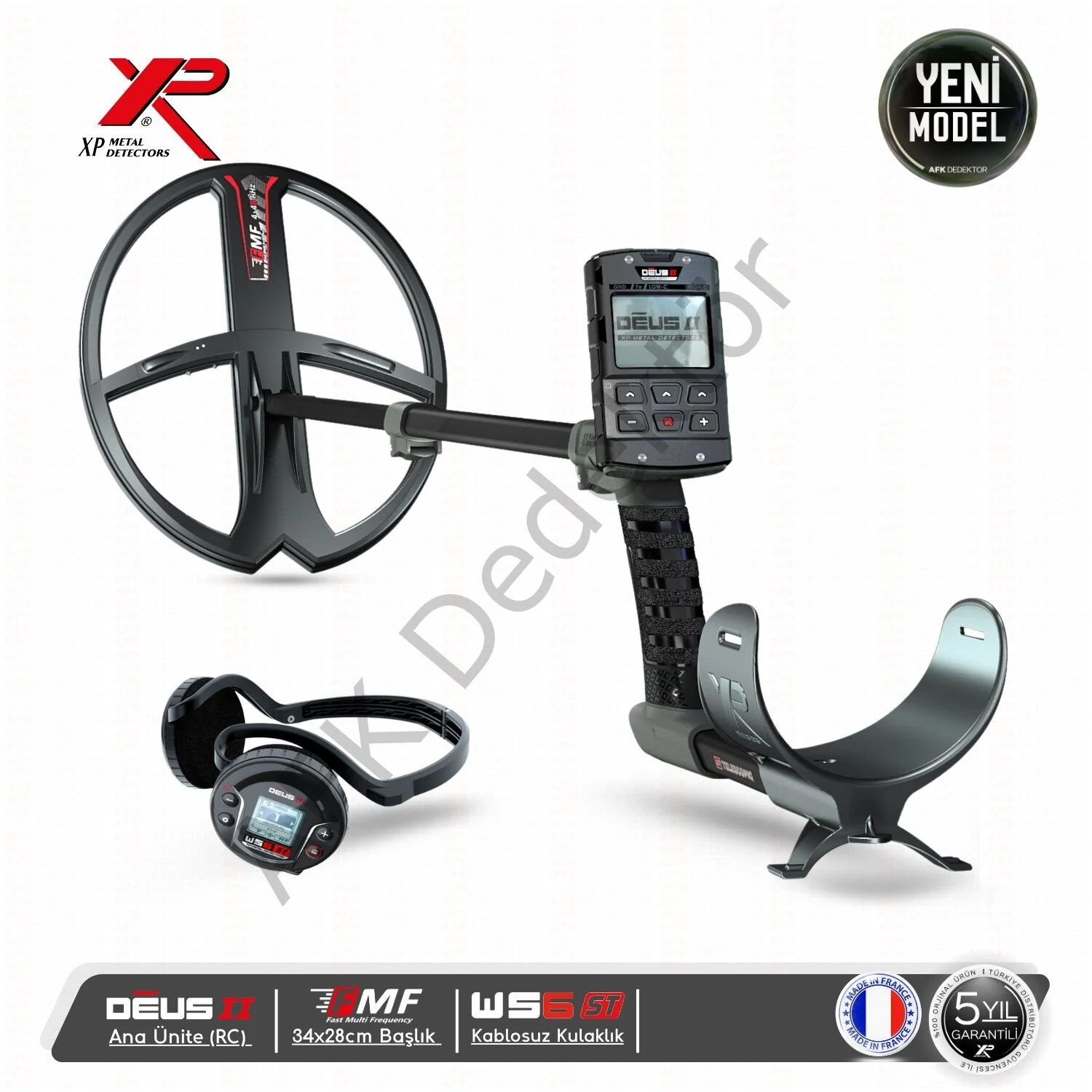 Xp Deus 2 Rc Metal Dedektörü 24x13 Cm Hf2 Başlık + Ws6 St Kablosuz Kulaklık Altın Arama