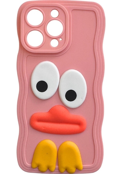 Apple Uyumlu iPhone Akfa 12 Pro Max Daffy Serisi Yumuşak Silikon Telefon Kılıfı Pembe