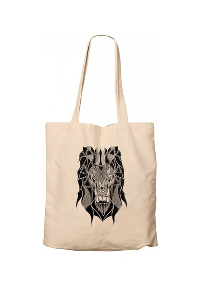 Lion Brothers Lion Mozaik Krem Kanvas Bez Çanta Krem