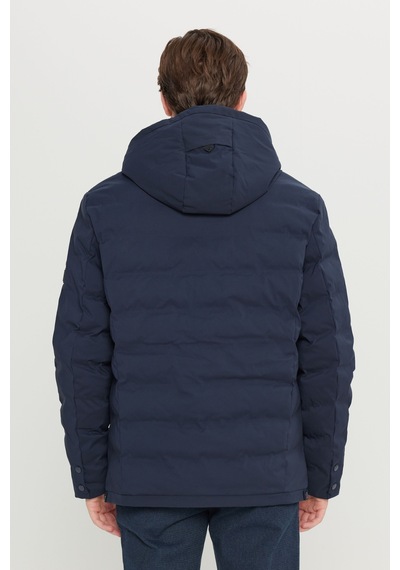 AC&Co / Altınyıldız Classics Erkek Lacı Standart Fit Normal Kesim Kapüşon Yaka Yan Cepli Casual Mont Laci