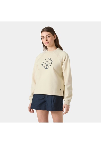 Helly Hansen W Caprı Graphıc Sweat Shırt Krem