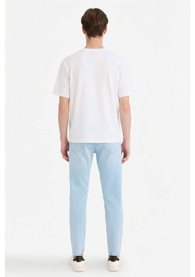 Defacto Pedro Slim Fit Dar Kalıp Normal Bel Dar Paça Jean Pantolon F2989ax25aunm39 Mavi