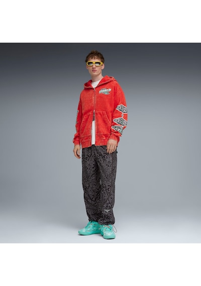 Puma Melo World Erkek Kapüşonlu Ceket 634603 01 Kırmızı