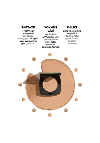 Avon Power Stay Kremsi Pudra Fondöten Light Caramel