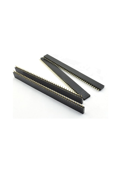 4 Adet 1x40 Pin Dişi Header Tek Sıra 2.54mm 180 Derece Kesilebilir Bölünebilir