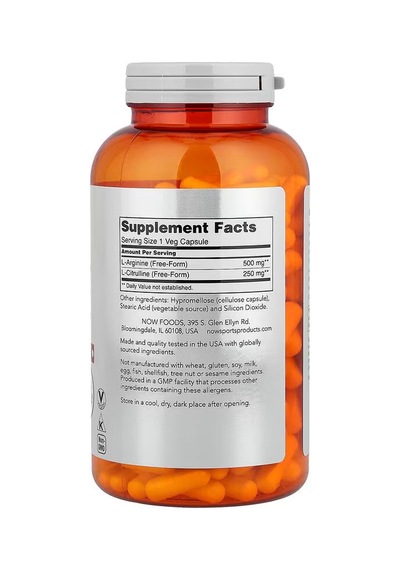Now Foods, Sports Arginine Citrulline Nitric Oxide 240 Veg Capsules Diğer