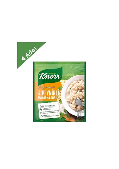 Knorr 4 Peynirli Makarna Sosu 50 G X 4 Adet - Zengin Peynirli Pratik Sos