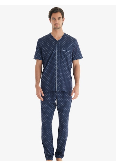Erkek Pijama Takımı 40709 - Desenli Çok Renkli