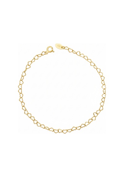 925 Ayar Gümüş 14k Gold Kaplama Kalp Bileklik "aşkın Fısıltısı" Gold