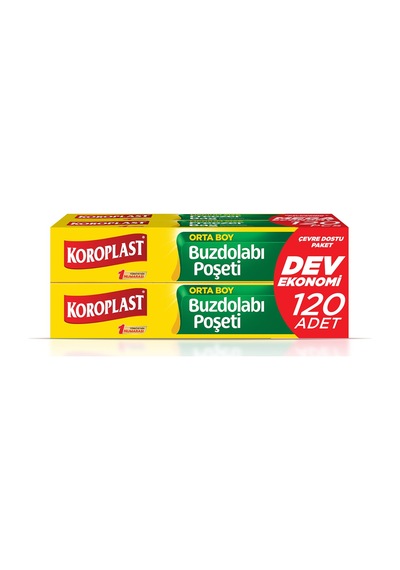 4 Adet Koroplast Dev Ekonomi Buzdolabı Poşeti 3+1 Orta 120'li