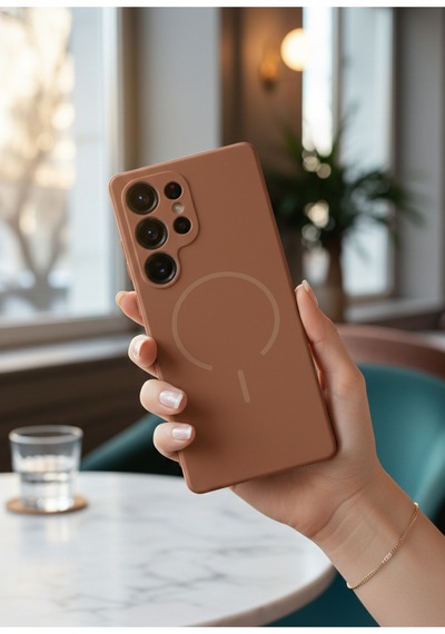 Samsung Galaxy S25 Ultra İçin Uyumlu M-safe Özellikli Soft Renkli Elde Kaymaz Silikon Kılıf