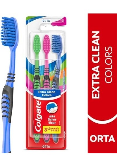 Clean Colors Diş Fırçası 2+1 Açık Ahşap