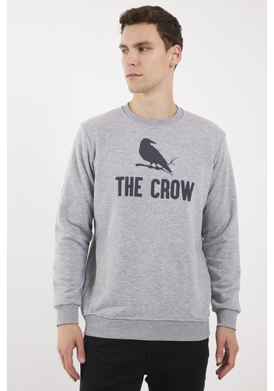 The Crow Zoom Füme O-yaka Sweatshırt Füme