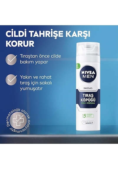 Nıvea Men Hassas Tıraş Köpüğü 200ml