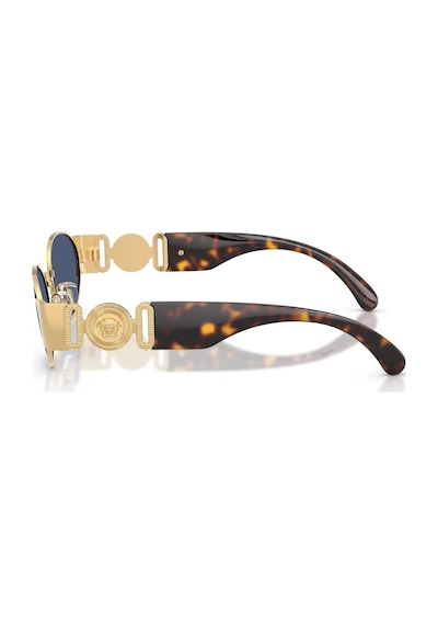 Versace Ve 2299 100280 56 Unisex Oval Gold Metal Güneş Gözlüğü Altın