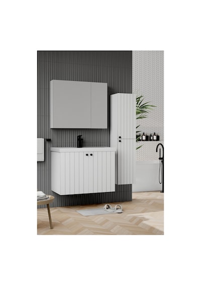 Paris 80 Cm Beyaz Banyo Dolabı Beyaz Paris 80 Cm Beyaz Banyo Dolabı Beyaz