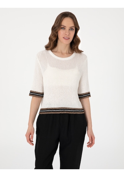 Pierre Cardin Kadın Ekru Kazak /triko 50306558-vr019 Ekru