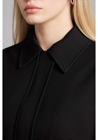 Defacto Gömlek Yaka Blazer Ceket H0677ax26spbk81 Siyah-bk81