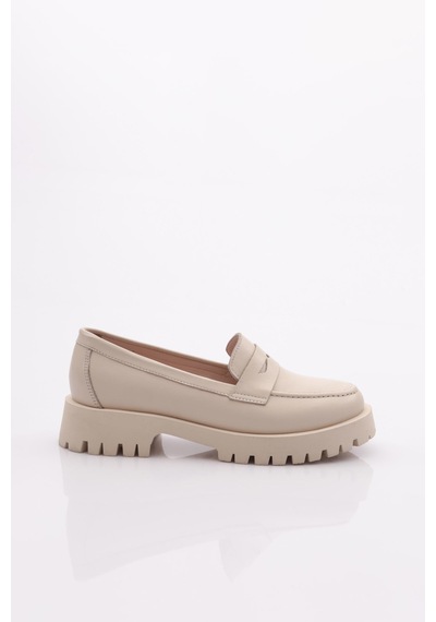 Dgn 2842 Kadin Loafer Ayakkabi 2842-730-R0152 Bej