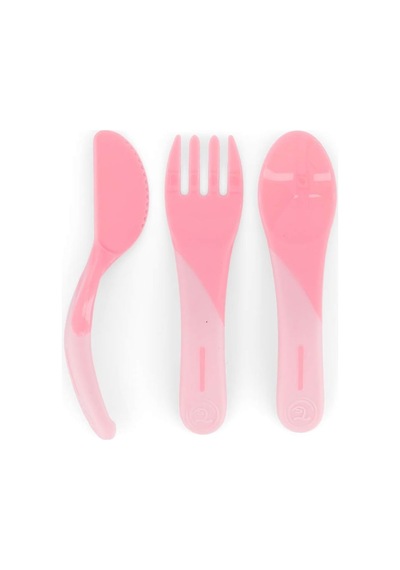 Bebek Öğrenme Çatal Ve Kaşık Seti Pembe 6+ Ay Çok Renkli