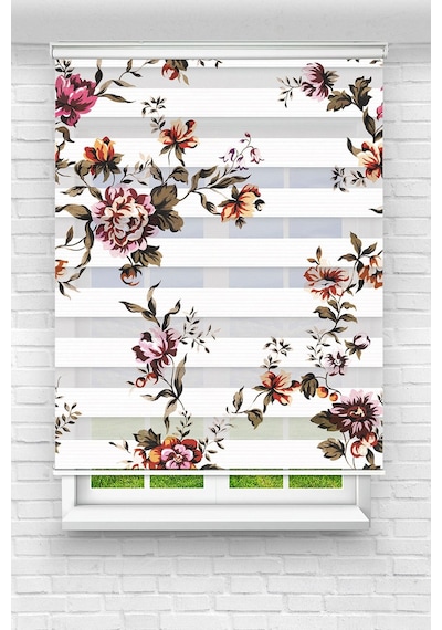 Perdeoutlet38 Baskılı Renkli Çiçekli Dijital Baskılı Zebra Perde-cocuk Odası-stor Perde Çok Renkli