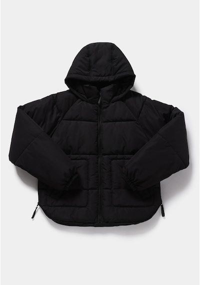 Colin's Colins Regular Fit Kapüşonlu Fermuarlı Astarlı Su Geçirmez Kadın Siyah Mont Cl1081512 Q1.v1 Blk