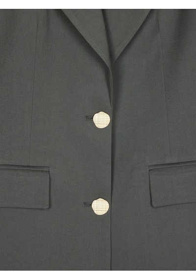 Dilvin 60774 Fitted Kesim Vatkalı Blazer-haki Haki