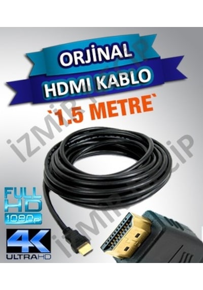 1.5 Metre Kaliteli Sağlam Görüntü Ses Aktarim Kablosu Tv Uydu Pc