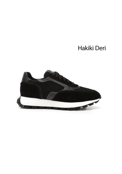 Gönderi(R) Erkek Siyah Bağcıklı Hakiki Deri Sneaker Ddma83531860 Siyah