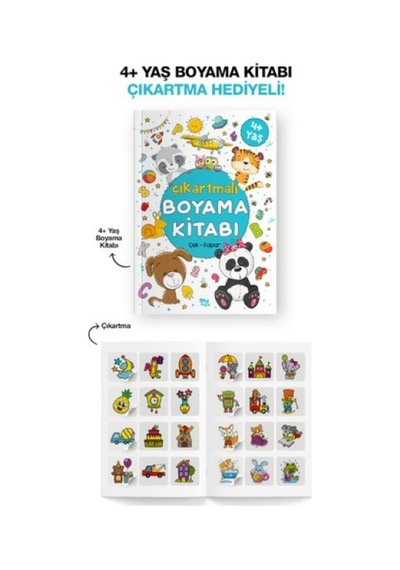 Çıkartmalı Boyama Kitabı 4 Yaş + - Msbu-714361