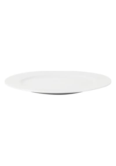 Şık Porselen Yemek Tabağı Açık Gri