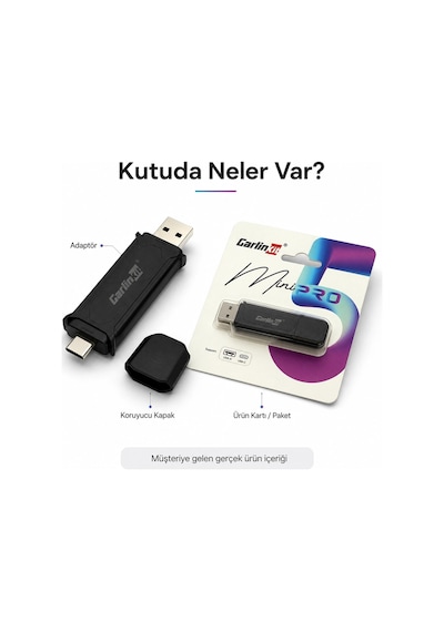 Carlinkit Mini 5 Pro Bluetooth & Wi-fi Kablosuz Carplay Çevirici