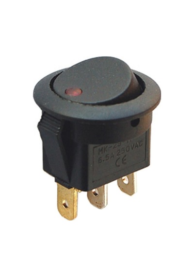Ic-132 Yuvarlak 3 Pinli 220 Volt Nokta Işıklı Açma-kapama Anahtarı