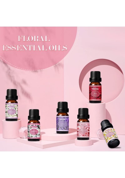 Salking Uçucu Yağ Seti, 6 X 10 Ml Saf Koku Yağları, Aroma Terapi Ve Difüzör İçin