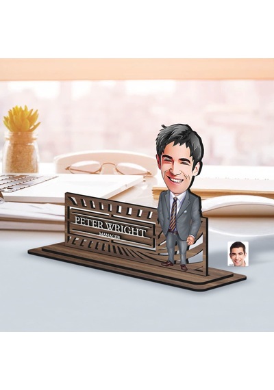 Bk Gift Kişiye Özel 3d Kabartma İsimli Baba Karikatürlü Ahşap Biblo-6, Babaya Hediye, Babalar Günü Hediyeleri Kobitmeyen138194 Bk Gift