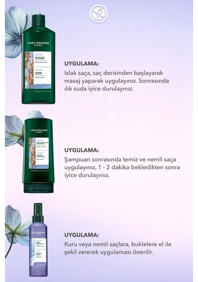 Yves Rocher Bukle Belirginleştirici Orjinal Boy Saç Seti- Şampuan 300 Ml & Saç Kremi 200 Ml & Bakım Kremi 150ml