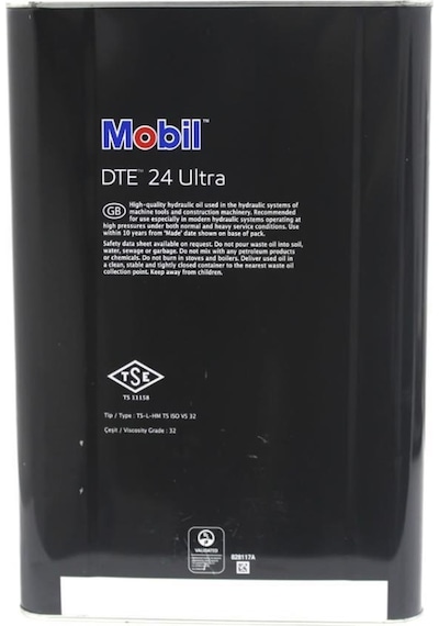 Mobil Dte 24 Ultra Iso Vg 32 Üstün Performanslı Hidrolik Yağı 16 L