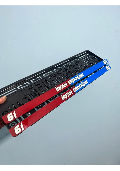 Bordo Mavi Kişileştirilebilir Otomobil Plakalığı