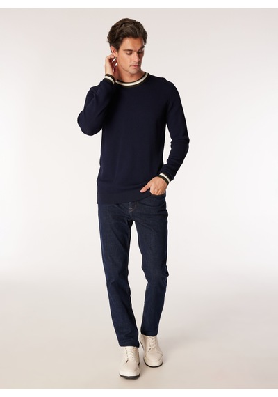 Fabrika Comfort Lacivert Erkek Bisiklet Regular Fit Düz Kazak Fc4wm-kzk 2611