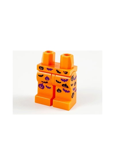 Minifigür Parçaları: Legs Decorated, Bacak, Ayak: 970c00pb1015 Batman Hallowen