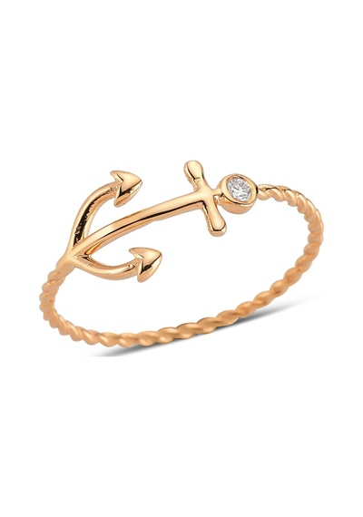 Kuyumcudukkani Çıpa Sembollu Trend Yüzük-10231-r-w Rose Gold