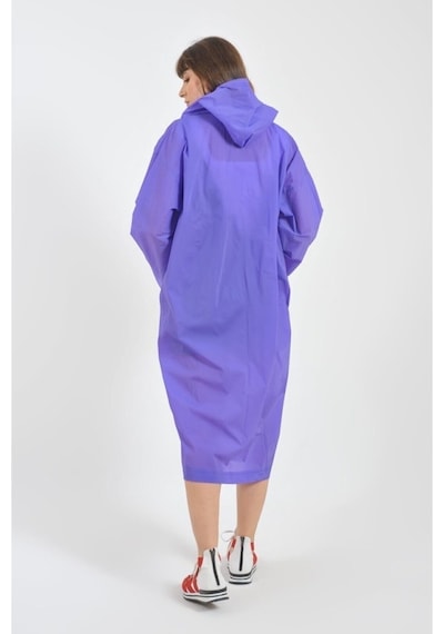 Unisex Eva Kumaş Su Rüzgar Geçirmez Yağmurluk Mor
