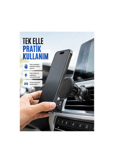 Güçlü Manyetik Araç İçi Telefon Tutucu Universal Telefon Standı Renk Renk