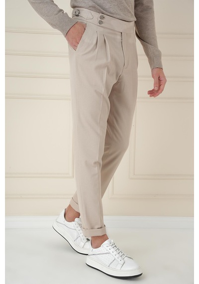 Efor P 1167 Slim Fit Bej Spor Pantolon Bej