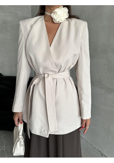 Taş Elegant Kuşaklı Ceket TAŞ Taş