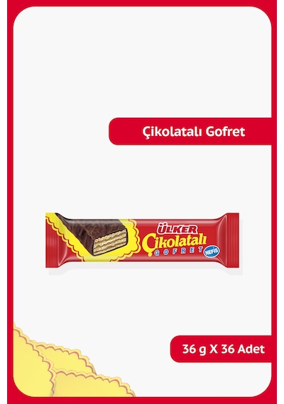 Ülker Çikolatalı Gofret 36 G 36 Adet-14