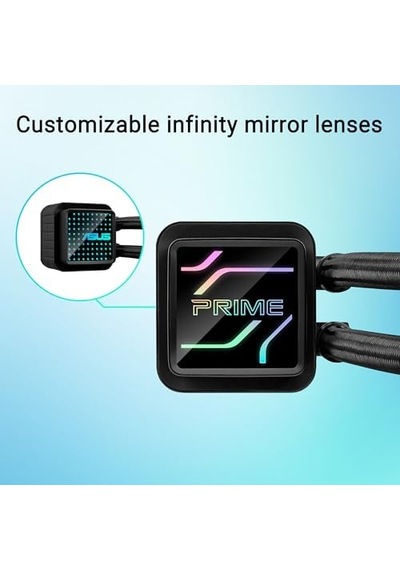 Asus Prıme Lc 360 Argb Sıvı Soğutucu Özel Tasarlanmış Cpu Temas Alanı Ve Kanatçıklı Kanallara Sahip Sonsuz Ayna Lens Seçenekleri Olan Su Bloğu, Önceden Monte Edilmiş Argb Fanlar Ve Aura Aydınlatma