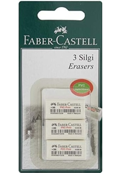 3 Plastik Silgi 7086/48 Beyaz